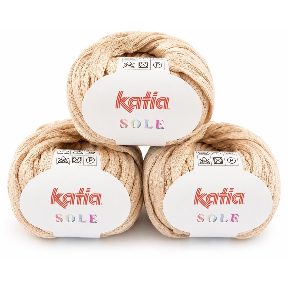 Katia Sole Yarn Lot of 3 Color 62 Dye Lot 35727 Discontinued Cotton Nylon Match
